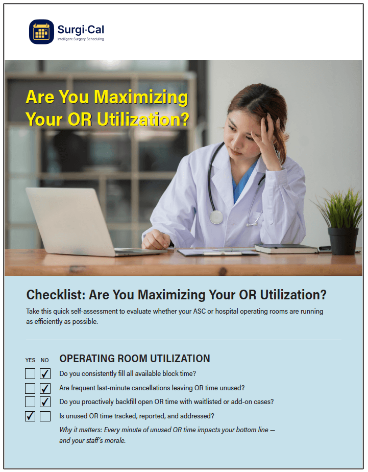 OR Utilization Checklist