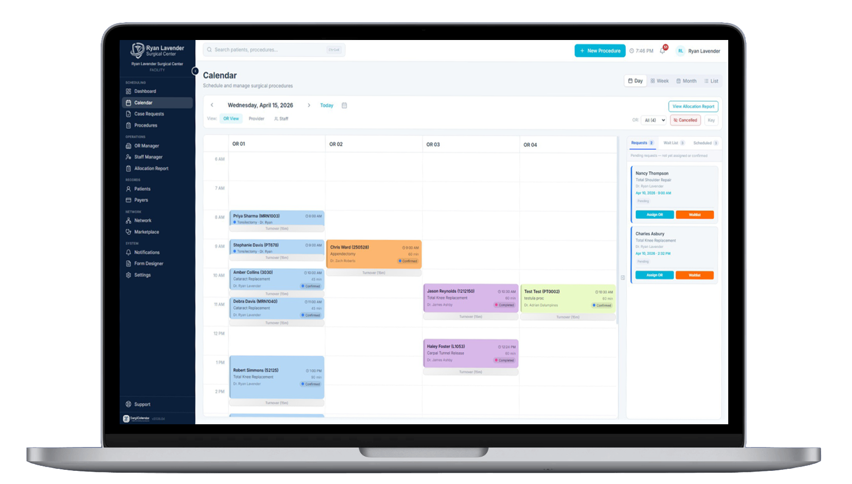 SurgiCalendar platform